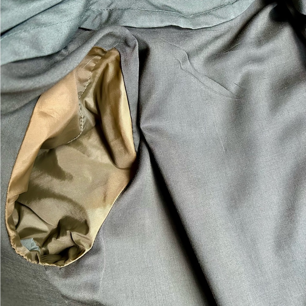 Vintage Koratron Military Green Trench Coat - Picture 10 of 10